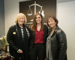 (L-R) Debby Beck with Florida's Children First; Nicole Coniglio with Talenfeld Law; and Christina Spudeas with FCF enjoy the openhouse at Talenfeld Law 